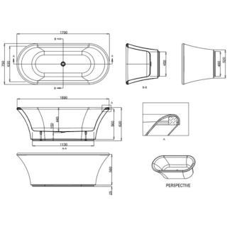 Burlington Brindley Double Ended Bath